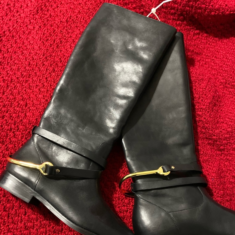 Brand New Ralph Lauren Tall Black Riding Boots